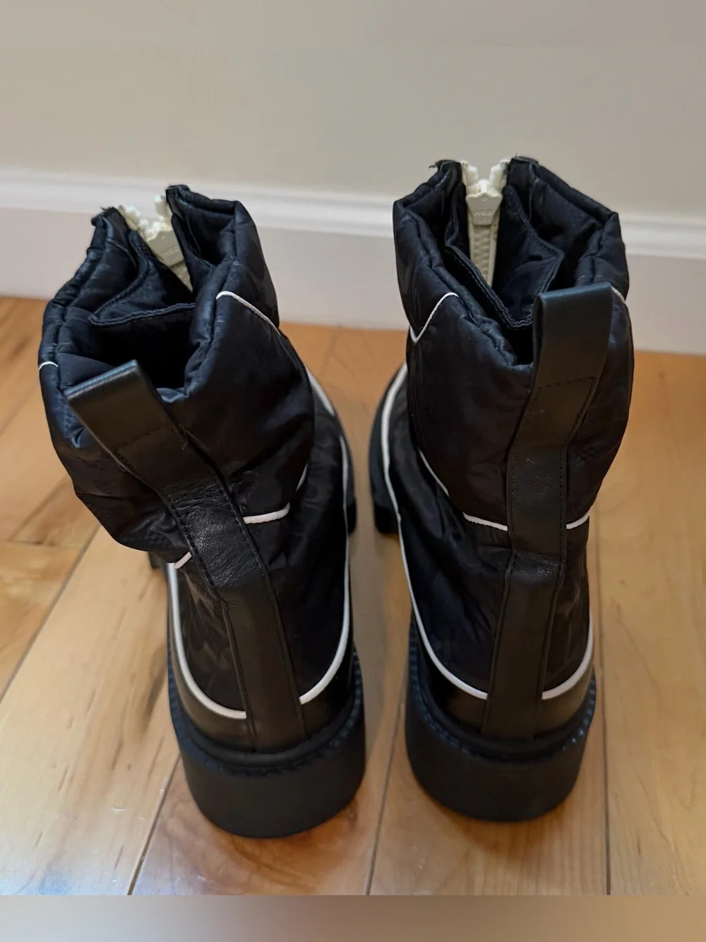 Coach Leona Nylon Monogram Ankle Boots Size 9